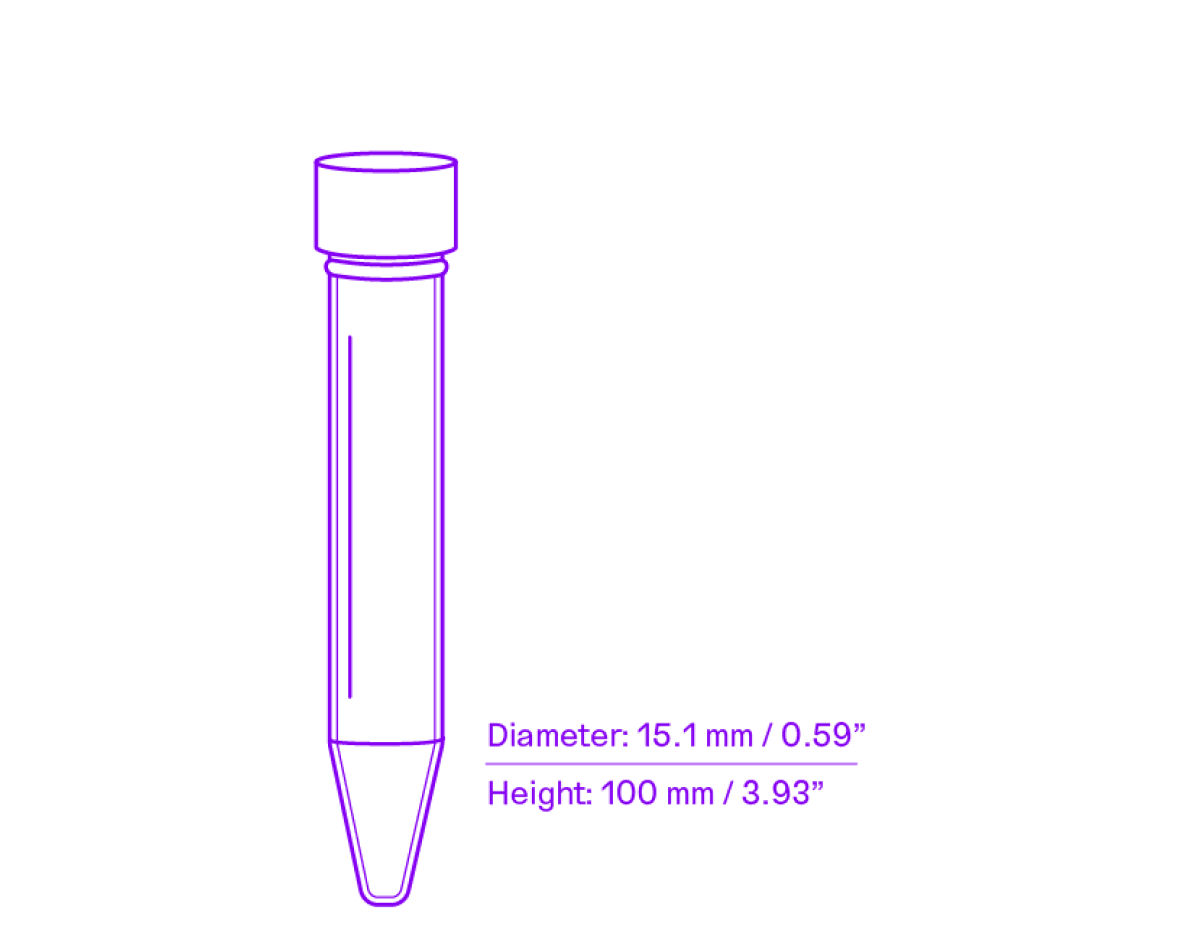 Illustration of 10 mL tube