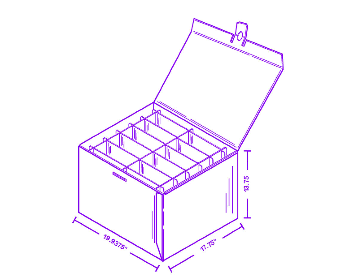 Illustration of 1L and 2L shipping box