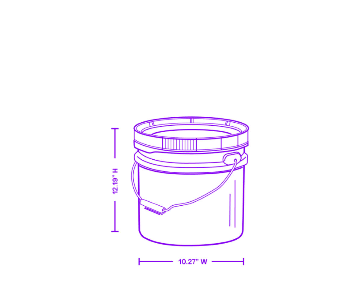 Illustration of 3.5 gallon pail