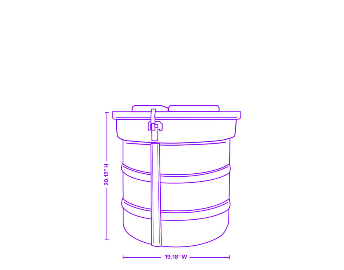 Illustration of 50L LLDPE drum