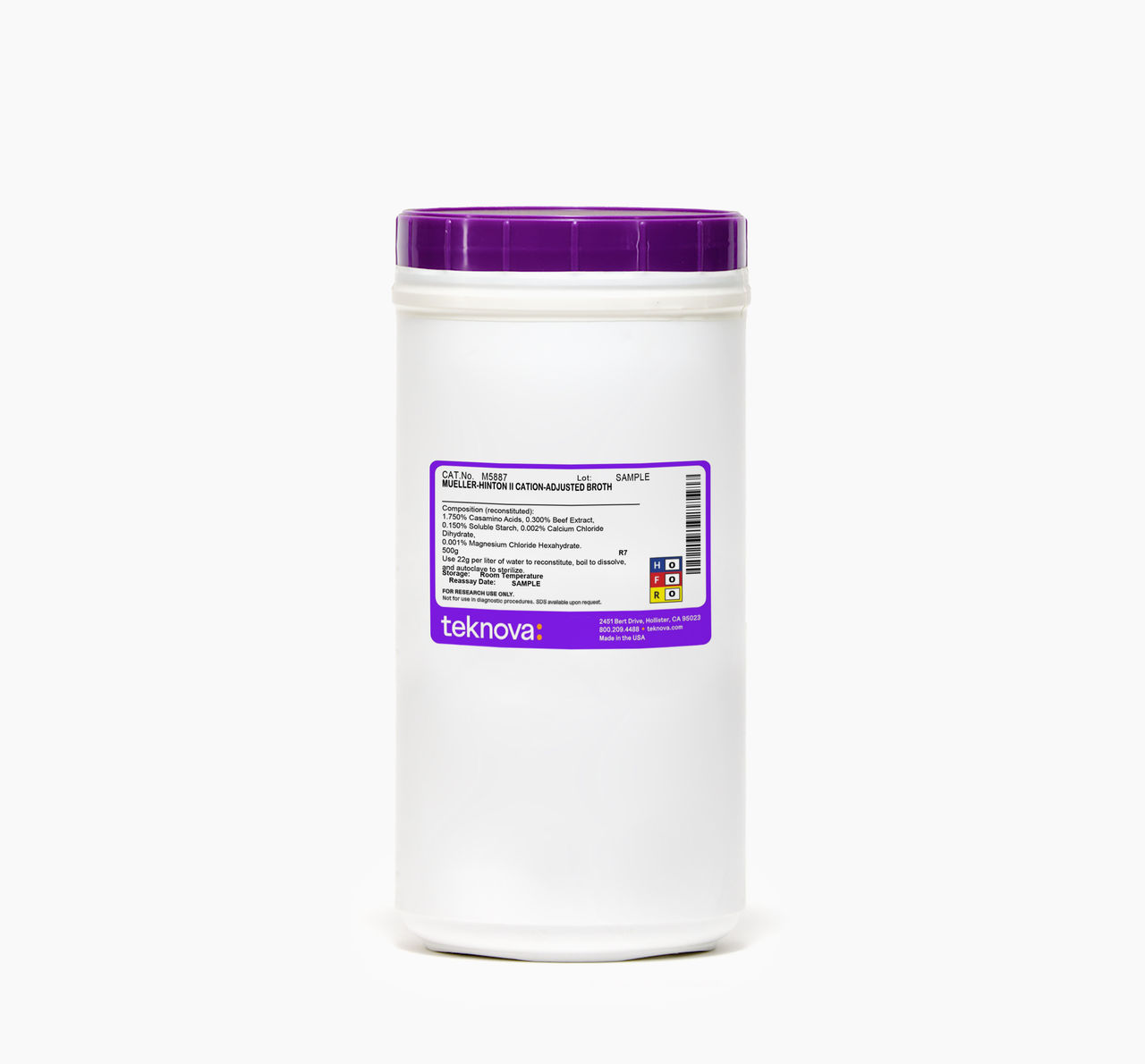 Mueller-Hinton II Cation-Adjusted Broth, 500 g dry powder