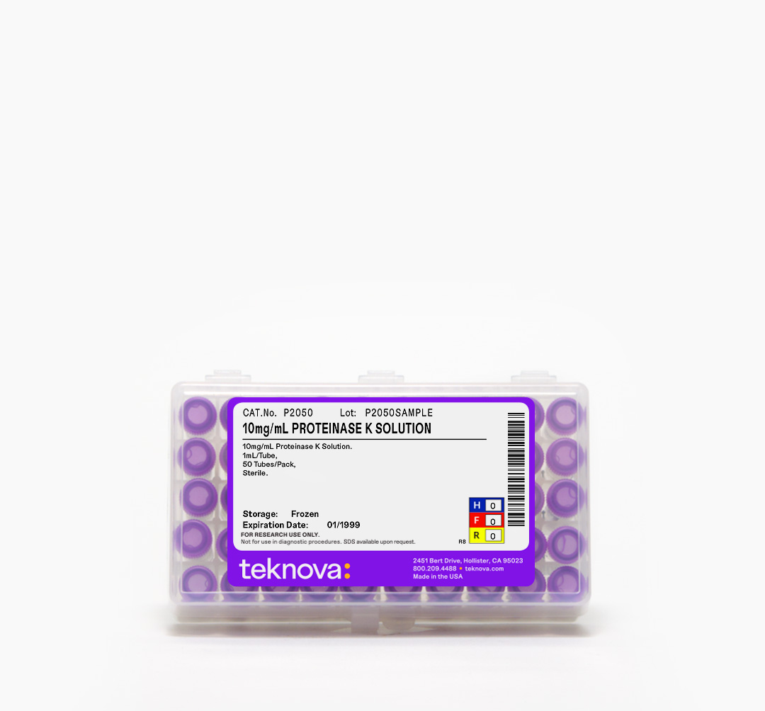 10mg/mL Proteinase K Solution in 1 mL tubes