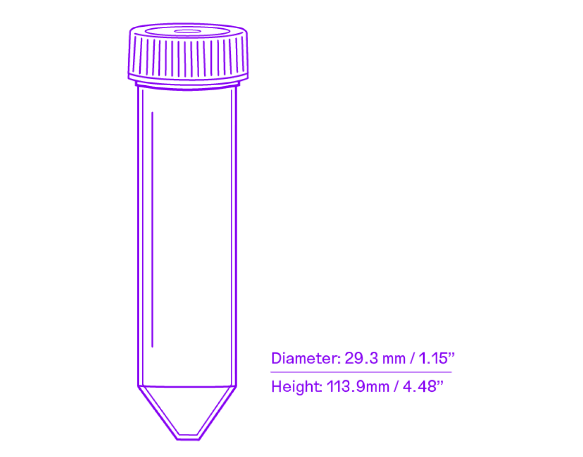 Illustration of 50 mL tube