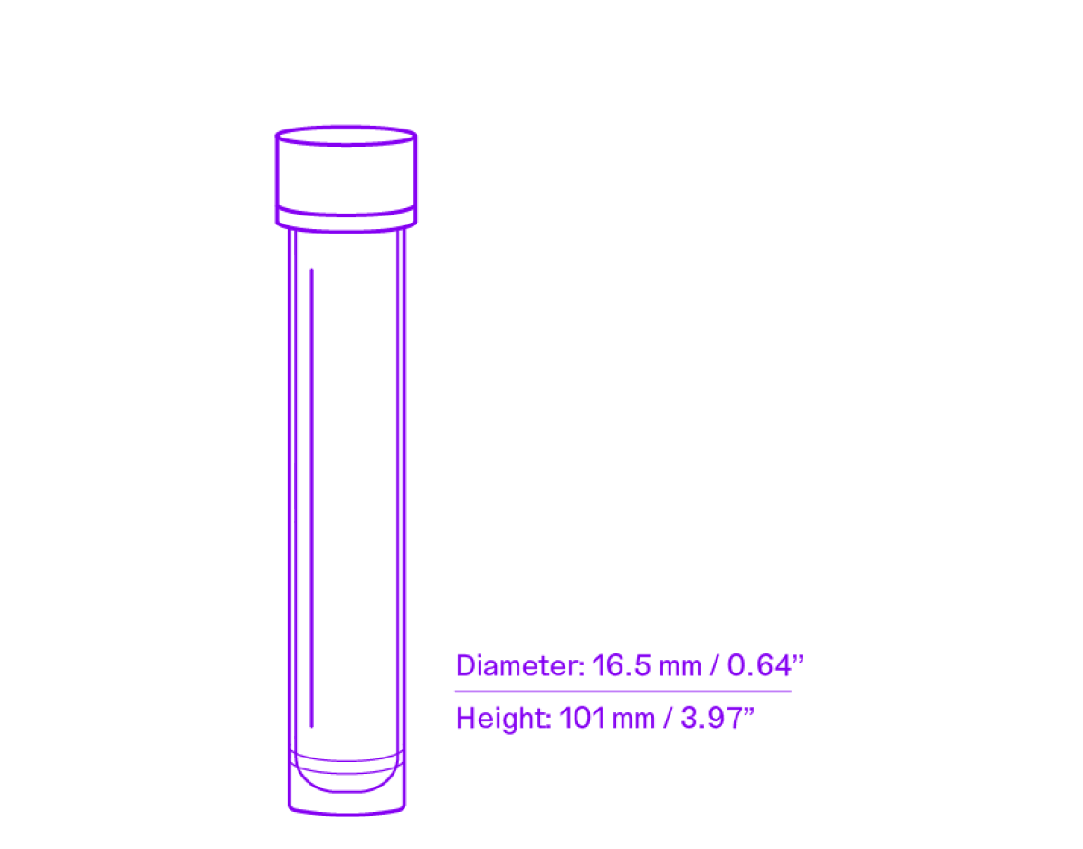 Illustration of 13 mL tube