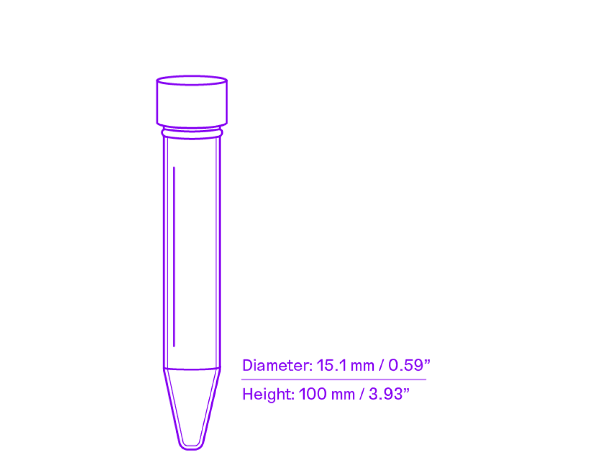 Illustration of 10 mL tube