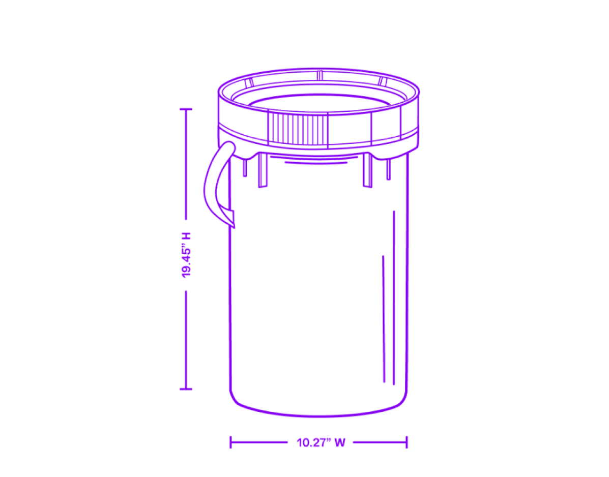 Illustration of 6.5 gallon pail