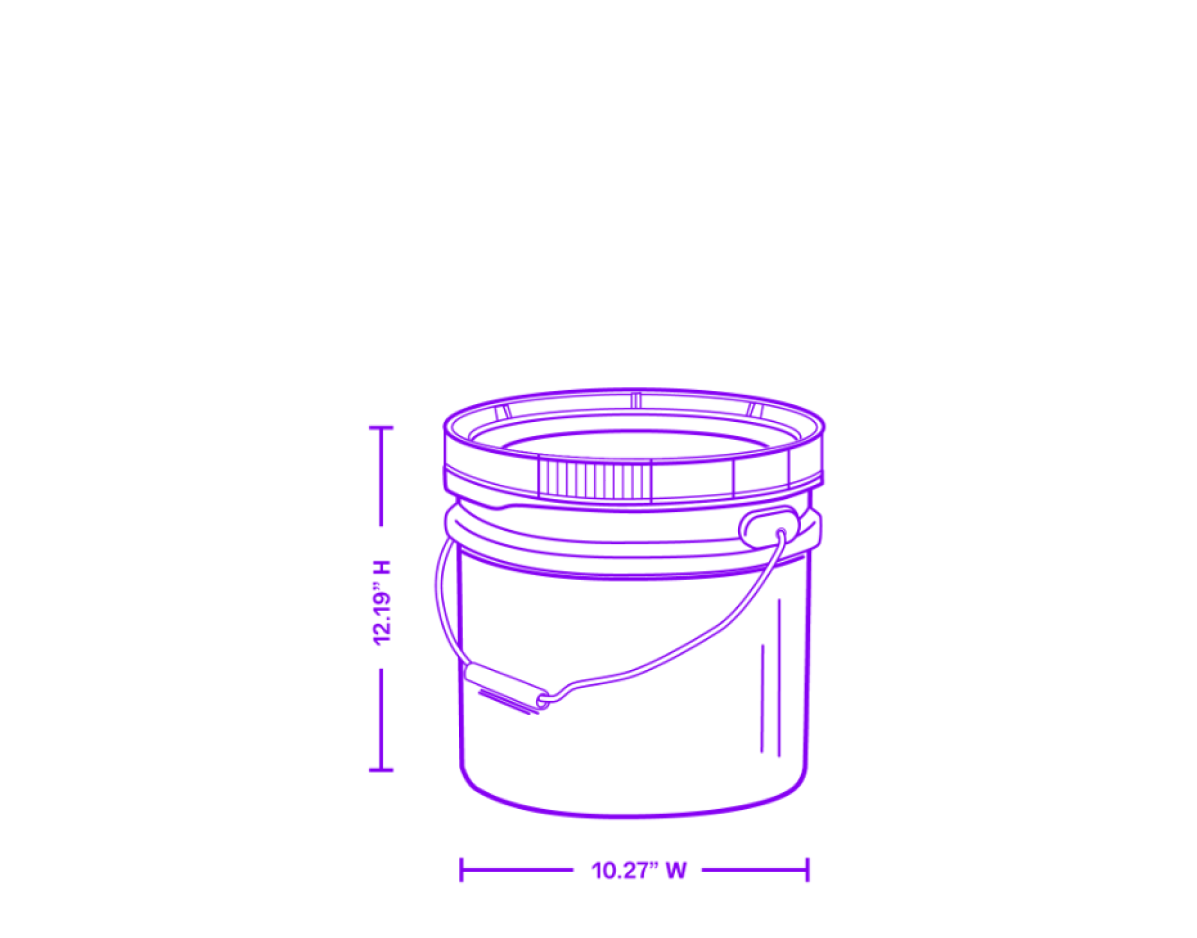 Illustration of 3.5 gallon pail