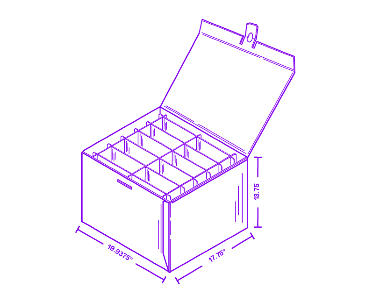 Illustration of 1L and 2L shipping box
