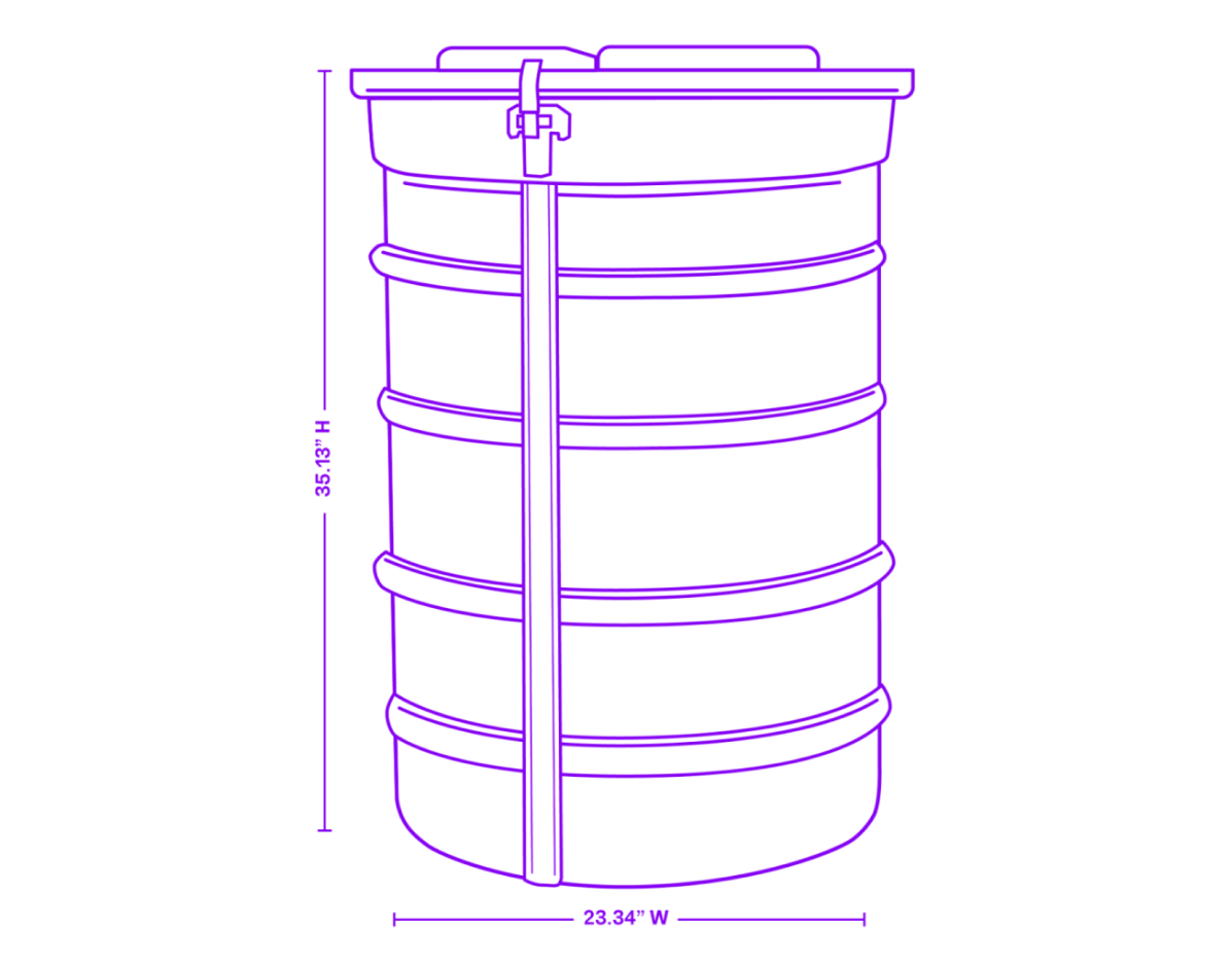 Illustration of 200L LLDPE drum
