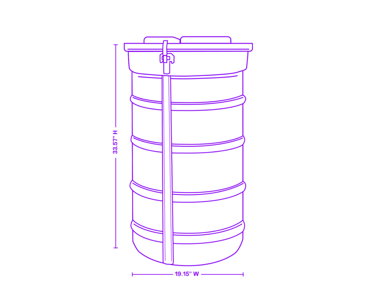 Illustration of 100L LLDPE drum