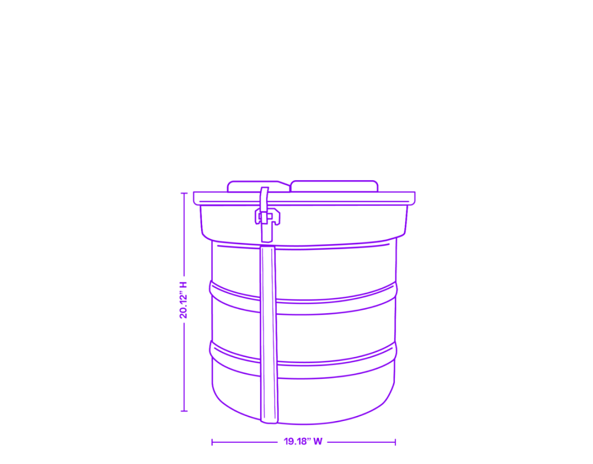 Illustration of 50L LLDPE drum